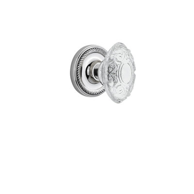 Rope Rosette with Crystal Victorian Knob