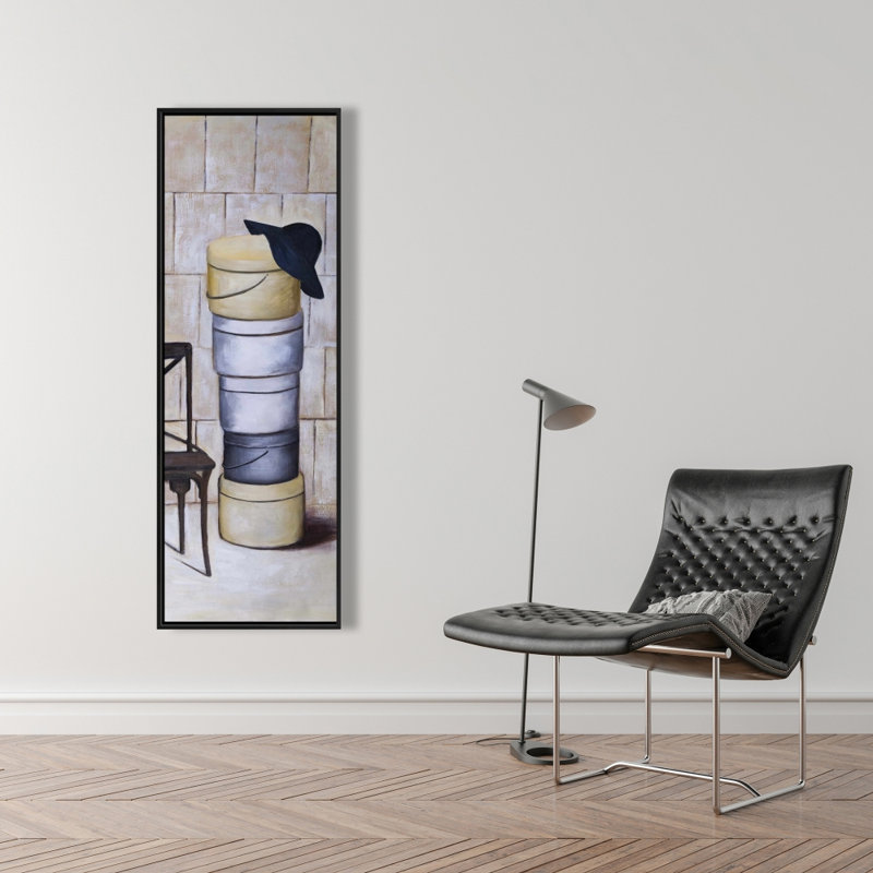 Hat Boxes Print On Canvas, 48" H x 16" W