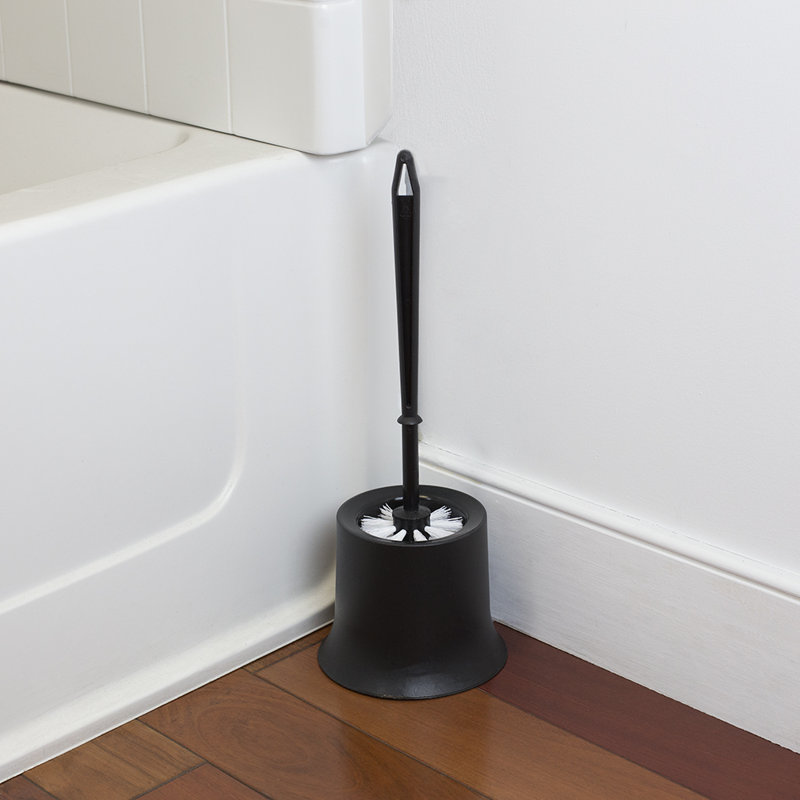Porte-brosse de toilette 15,25 po Afacha, Noir