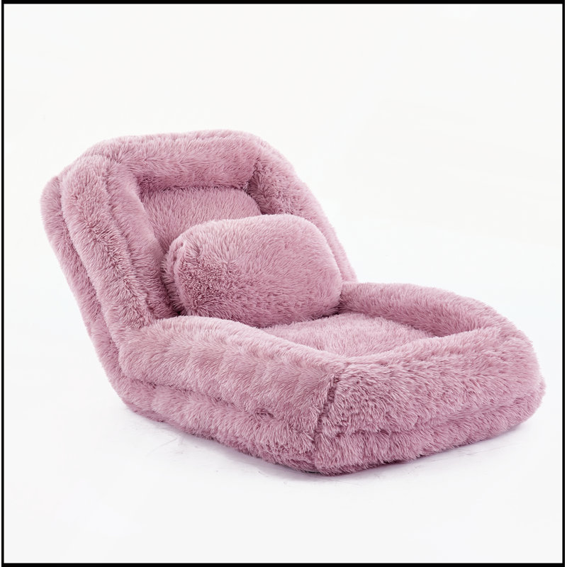 Canapé convertible réglable à 5 positions pour relaxer et jouer, Rose