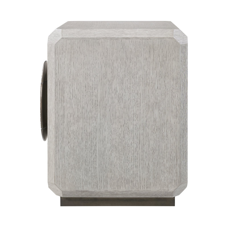 Spencer ST. James 3 - Drawer Nightstand, 26" H x 26" W x 20" D, Argento