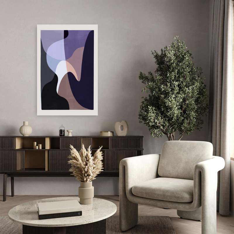 Art contemporain abstrait géométrique, H 36 po x l 24 po