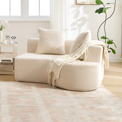 Chaise longue rembourrée incurvée sans siège requise