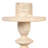 Round Carved Mango Wood Taper Holder