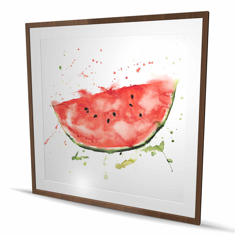 Watermelon Slice - nourriture gastronomie encadrée, Brown
