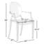 Chatfield Transparent Acrylic Dining Arm Chair – Stackable Round Back Accent & Banquet Seat for Kitchen and Dining Room-1240598421-1265117101