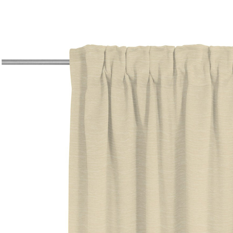 Polyacrylic Opaque Pinch Pleat Curtain Panel, 132cm Width x 395cm Drop, Natural brown