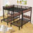 Metal Bunk Bed With Storage Shelves, Stairs, And Workstation-894536741