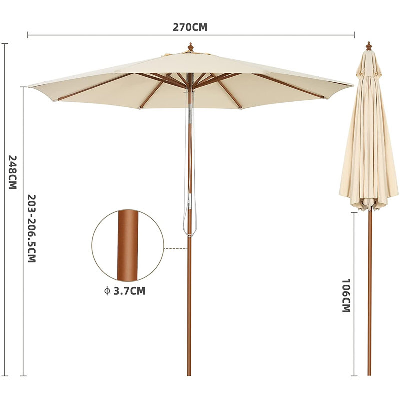 Thornaby 270cm Market Parasol
