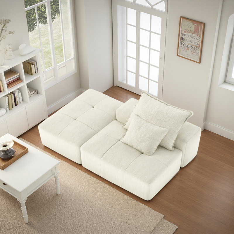 Canapé modulaire surdimensionné Modern, Chenille beige