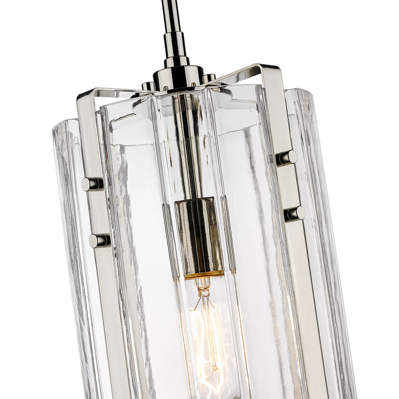 Luminaire suspendu 1 lumière, Nickel poli