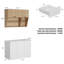 Armoire de base + armoire murale | Conception sans poignée et distributeur de papier hygiénique intégré