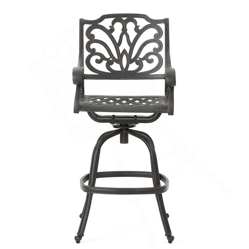 Tabouret pivotant en fonte d'aluminium