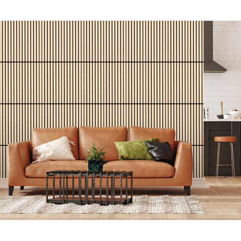 Mehreen 60 cm x 60 cm 3D Wall Panel (4-pack), White Oak