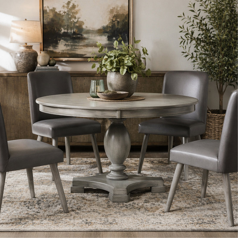 Gray Oak Finish Dining Table