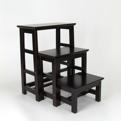 3 - Step Wood Lightweight Folding Step Stool