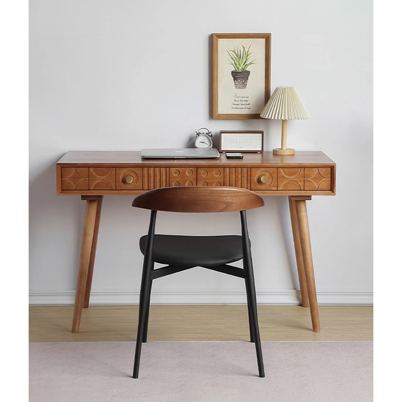 Bureau en bois massif avec tiroirs Nordic Nordic, H 29,53 po x l 39,37 po x P 19,69 po