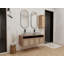 Meuble-lavabo 48 po avec lavabo d'art 2 en céramique et armoire latérale, 4 portes à fermeture douce, montage flottant, contreplaqué (emballage KD)-1800331618