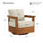 Solid Acacia Wood Swivel Patio Armchair