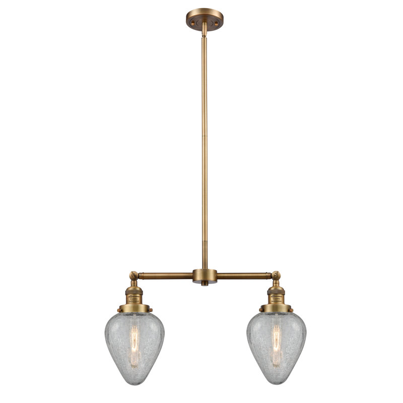 Shauna 2 - Light Kitchen Island Pendant, No Bulb Included, Brushed Brass