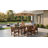  Rectangular HDPE Outdoor Dining Table With Umbrella Hole-1760956367