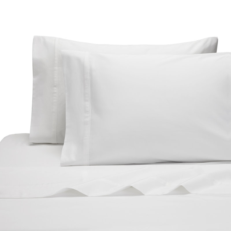 Rayon from Bamboo-Cotton Bedding Cotton Blend Pillowcase, King, White