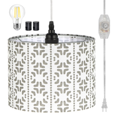 Luminaire suspendu tambour 1 lumière Donjae