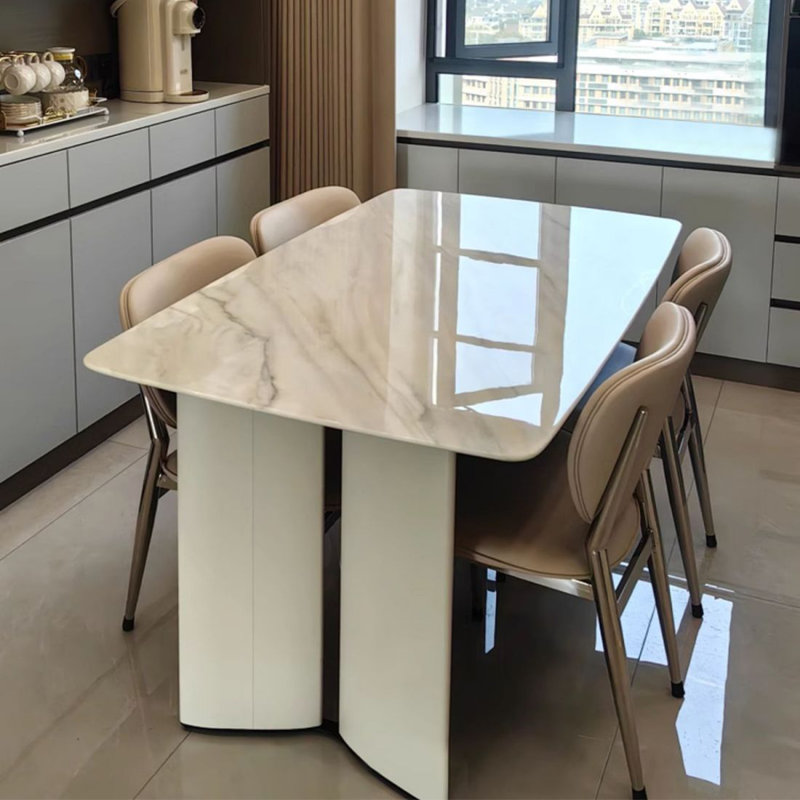 Marble rectangular dining table, 29.53"H x 62.99"L x 35.43"W