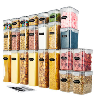  68 PCS Airtight Food Storage Containers With Lids BPA  Free,Cereal Containers Storage for Kitchen Pantry Organization and Storage,  Dishwasher safe,Include Labels Marker Spoon Set,Cereal, Flour Sugar: Home &  Kitchen