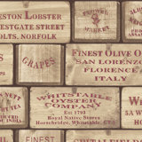 Kitchen Recipes Old Boxes 32.8' L x 21" W Wallpaper Roll