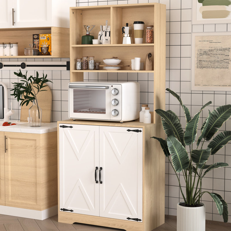 Armoire de rangement moderne à 3 portes avec 2 portes - Unité de rangement de cuisine spacieuse, idéale pour la salle à manger