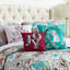 Ensemble de courtepointe réversible Christmas Woodland - gris / menthe / prune-2024902049
