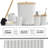 Bathroom Accessories Set - Bathroom Set, Bathroom Accessory Set, Shower Curtain Set, Toilet Brush, Trash Can & Soap Dispenser - White - 20PC-128488343