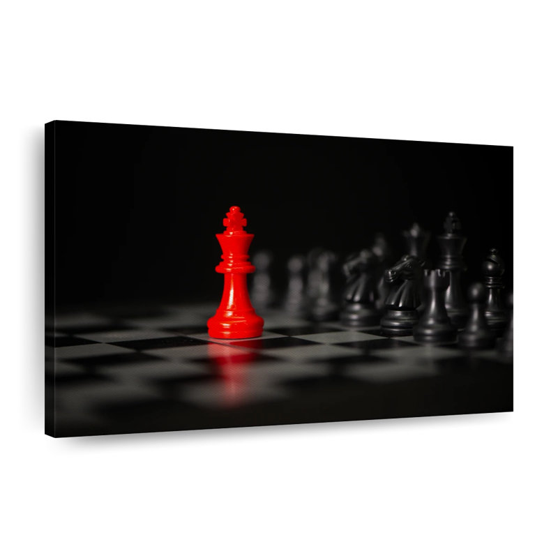 Chess King Pop - impression sur toile tendue, H 32 po x l 48 po x P 1,25 po