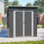 [4x6 FT] Outdoor Metal Storage Shed with Floor Frame, Double Lockable Doors & 2 Air Vents for Backyard, Garden & Patio