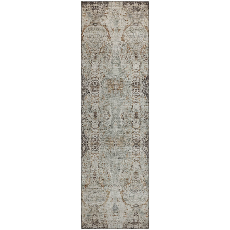 Premium Machine Washable Mayfield AMF1222 Global Rug, Runner 2'3" x 7'6"