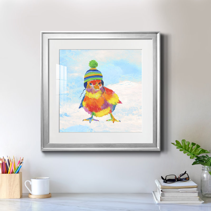 «Never Regret Being Kind» - peinture encadrée, H 17,5 po x l 17,5 po x P 1,5 po, Encadrement argenté