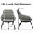 Lilly Upholstered Lounge Chair from 9to5 Seating-854941528-854941532