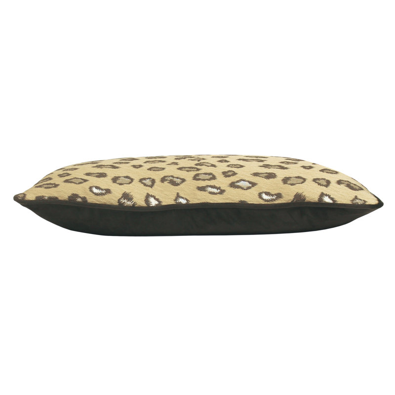 Kai Faline Feathers Animal Print Scatter Cushion with Filling, Gold