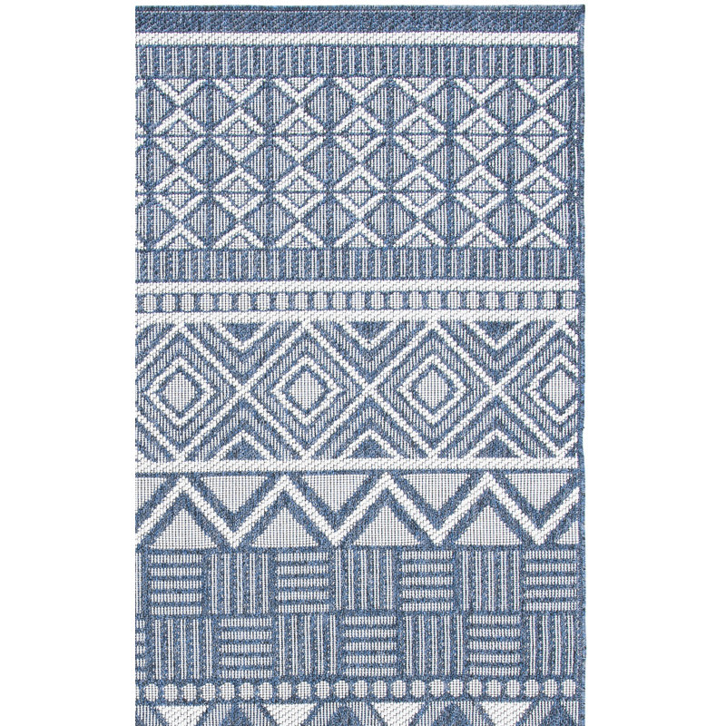 Carey Performance Machine Washable Geometric Indoor/Outdoor Area Rug, Rectangle 9' x 12'