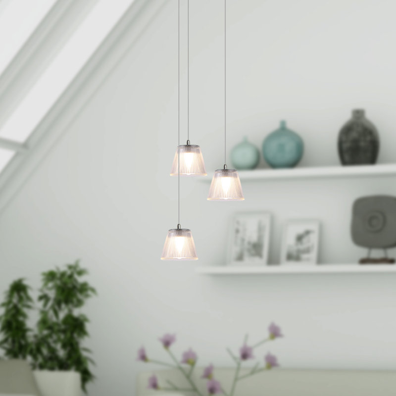Luminaire suspendu 3 lumières DEL Atkin