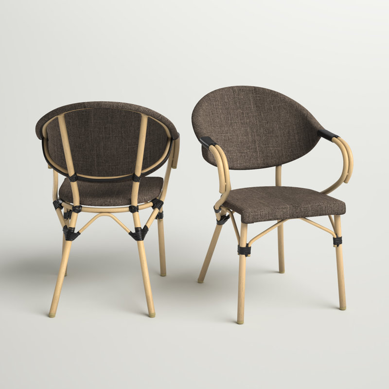 Ensemble de 2 chaises de patio Catania, Marron