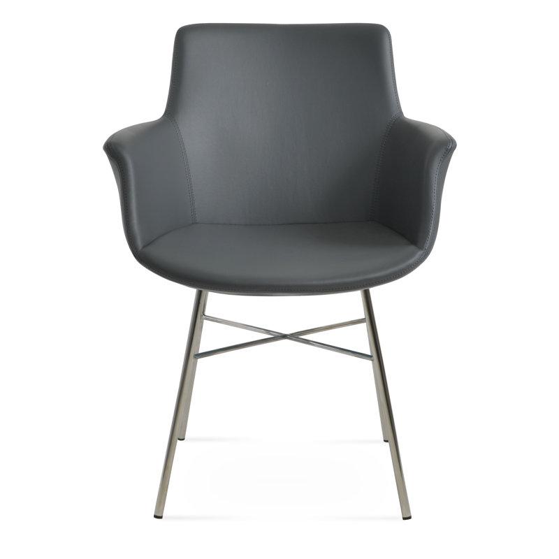 Fauteuil Bottega, Noir, Cannelle