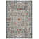 Christa Oriental Light Gray/Fuchsia Area Rug