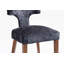 Ensemble de 2 chaises de salle à manger rembourrées en tissu, structure en bois franc-1753949086