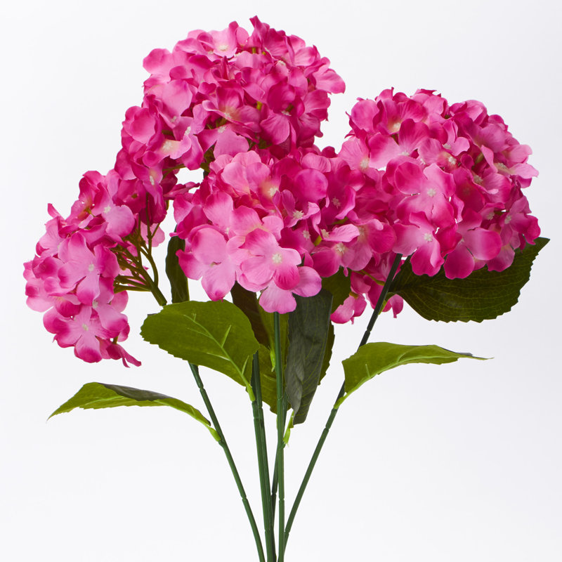Tige d’hortensias artificielle, Fuchsia