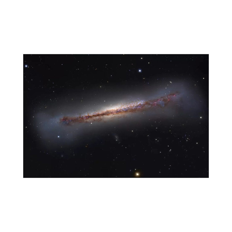 Spiral Galaxy In Leo Constellation (NGC 3628) by Robert Gendler - Wrapped Canvas Print, 20.32 cm H x 30.48 cm W