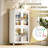 2-Tier Storage Bin With Doors And Adjustable Shelves Rolling Plastic Storage Cabinet Mobile Closet For Home Dorms Organizer