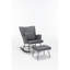 Chaise berçante, fauteuil oscillant, chaise berçante avec coussin lombaire et repose-pieds pour chambre d'enfant / salon / chambre à coucher