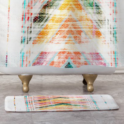 Tapis pour salle de bain chevron